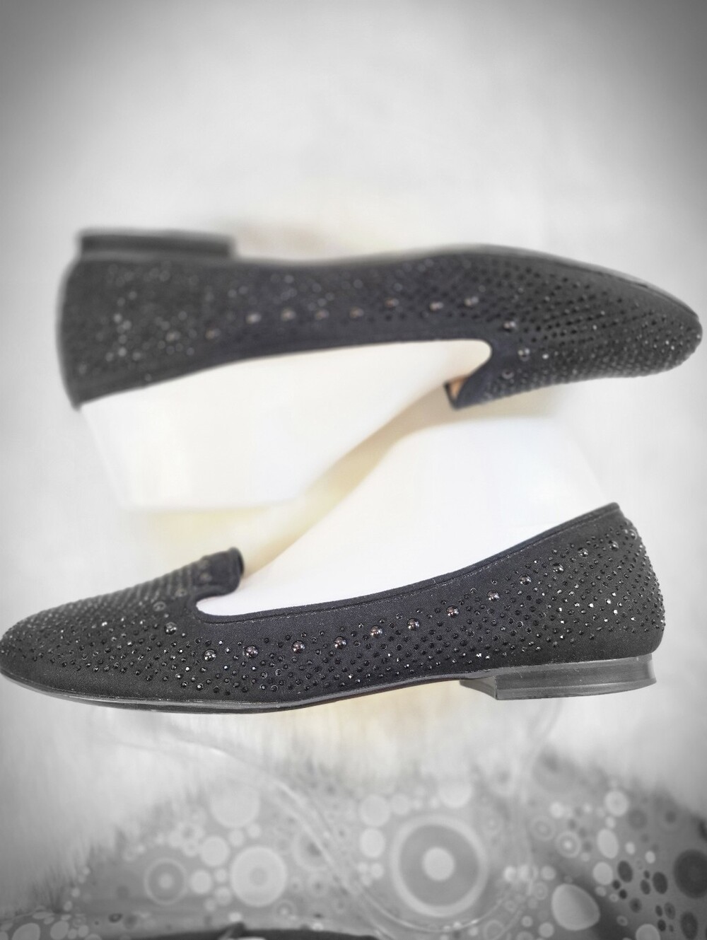 Aldo Lux Dress Loafers Classic Black Crystal-Embellished Women's Flats